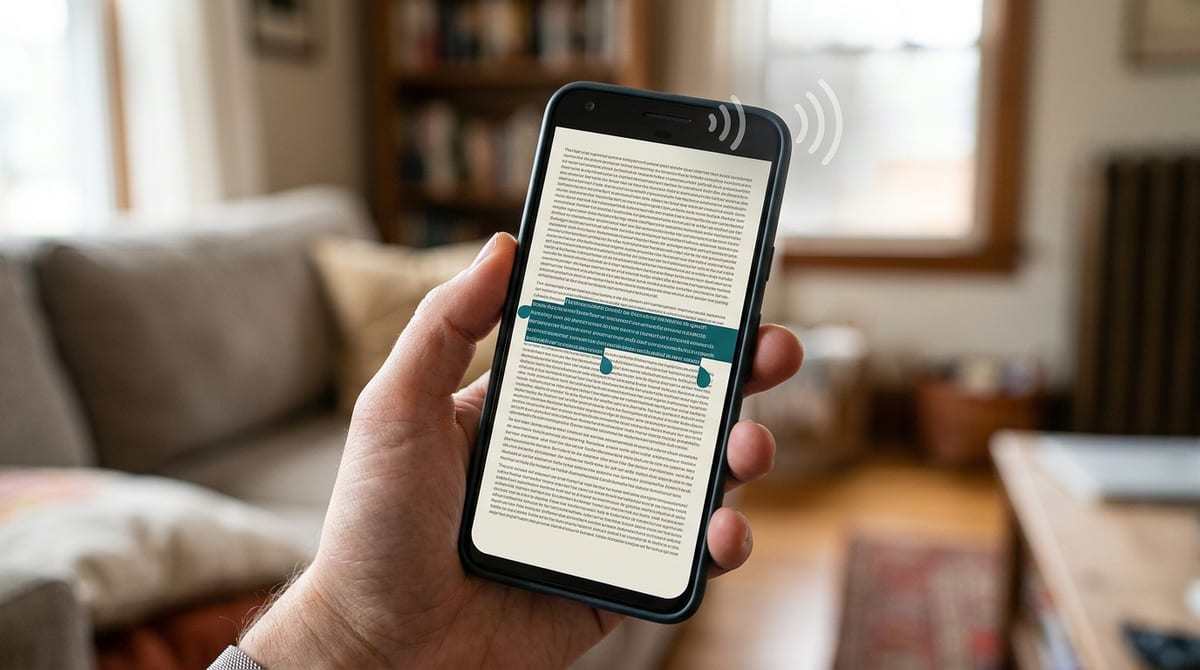 Don’t squint—have your phone read it: Select to Speak