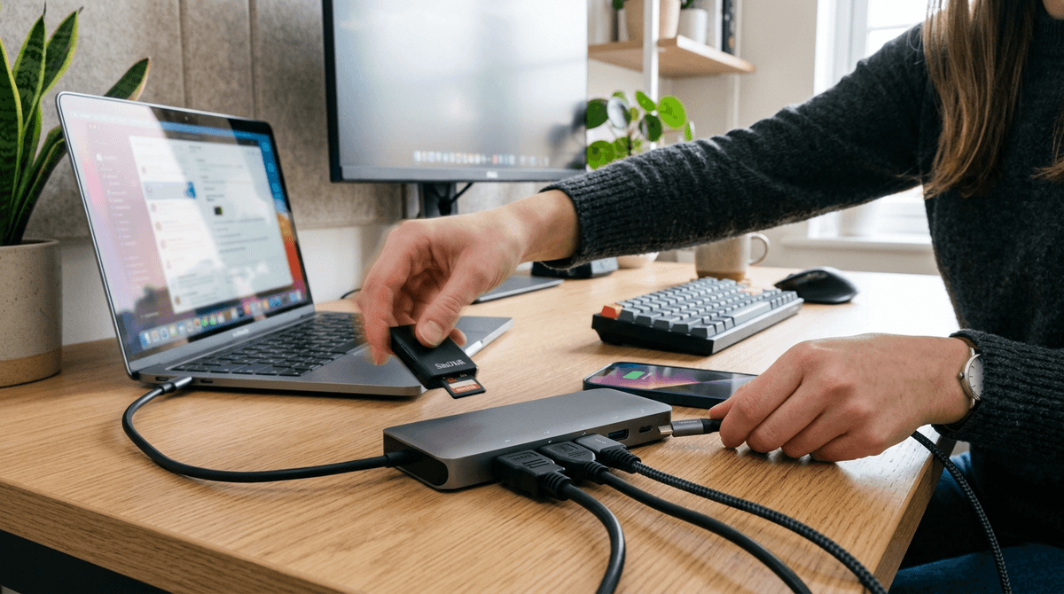 Quick media ingest without a mess: SD readers, phones, and ‘temporary’ devices