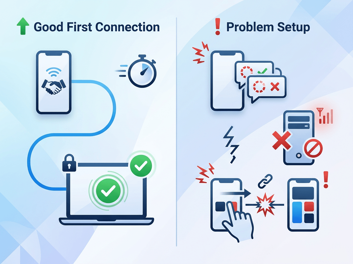 On your phone: what a ‘good’ first connection looks like (and what to skip)